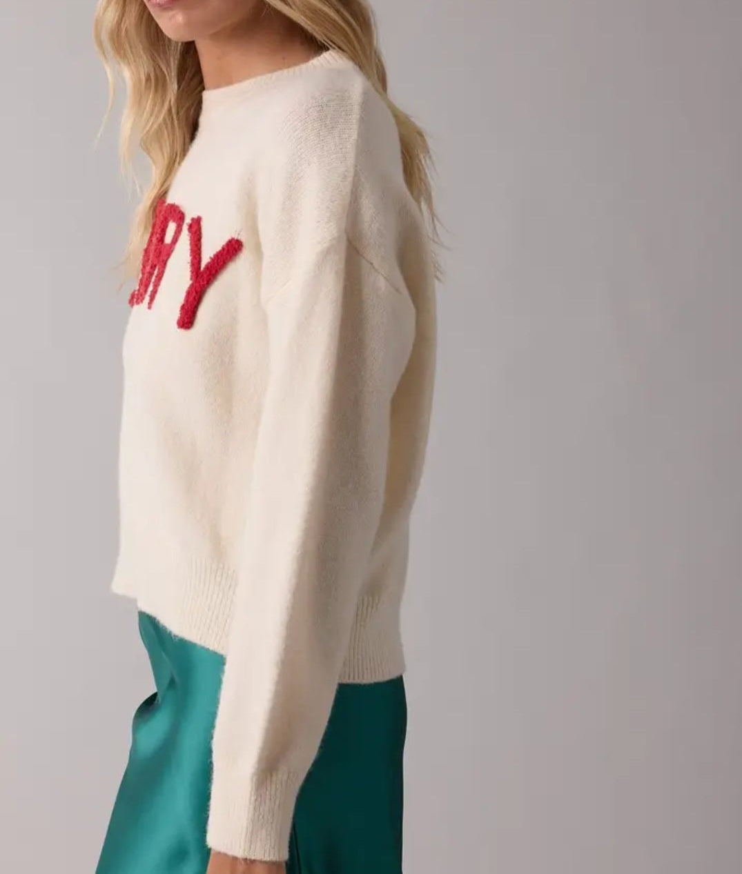 'merry' Fluffy Patch Sweater