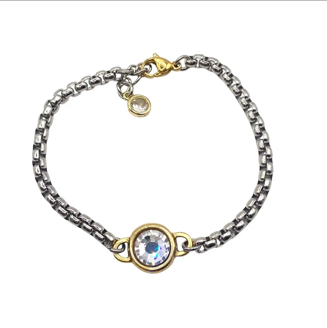 Two Tone Mixed Metal Luxe Bracelet
