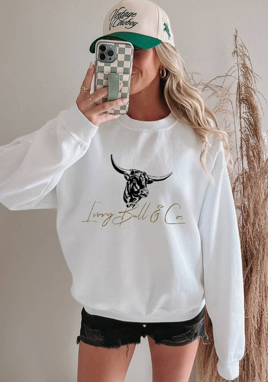 Custom Ivory Bull & Co Sweatshirt