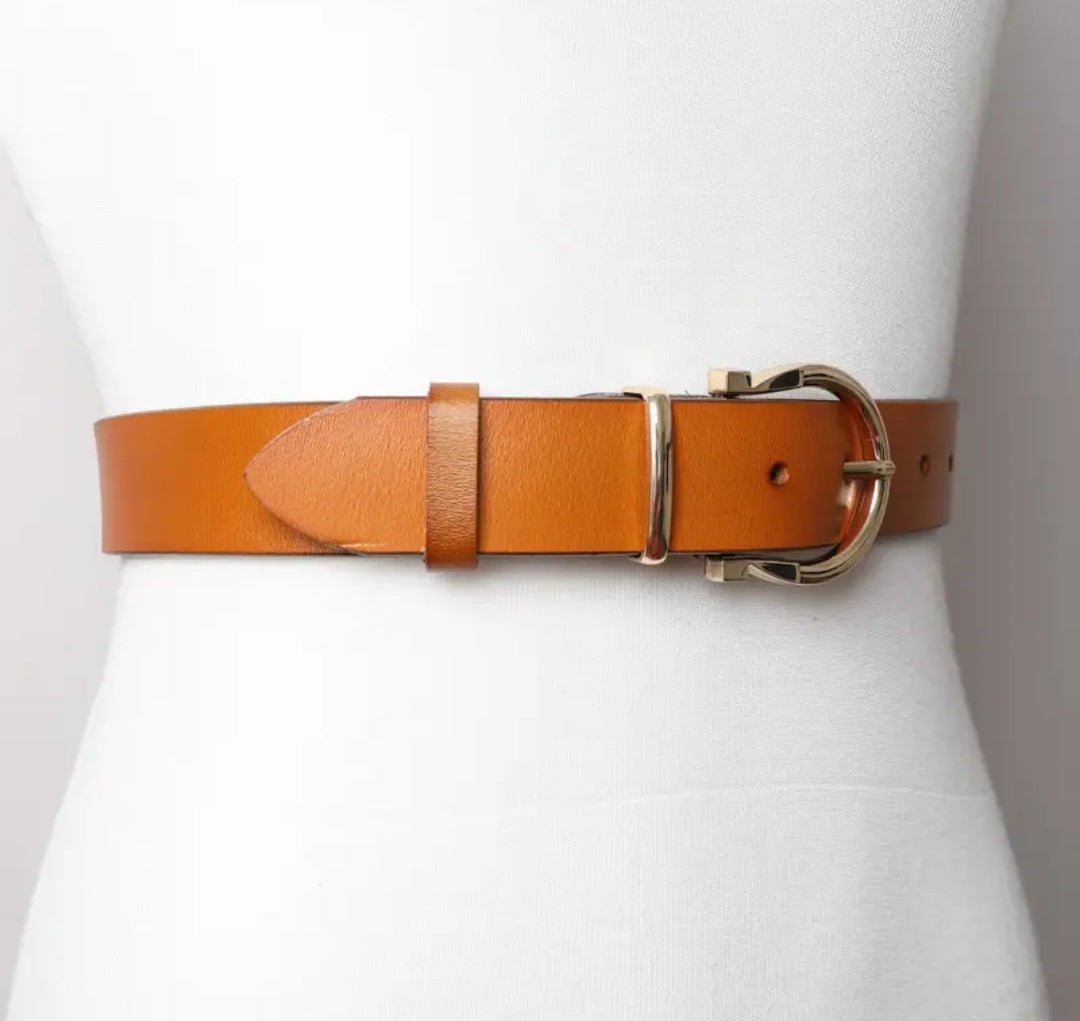 Leather Horse Shoe Belt