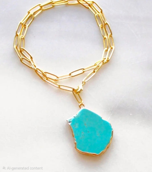 Luma Turquoise Medallion Necklace