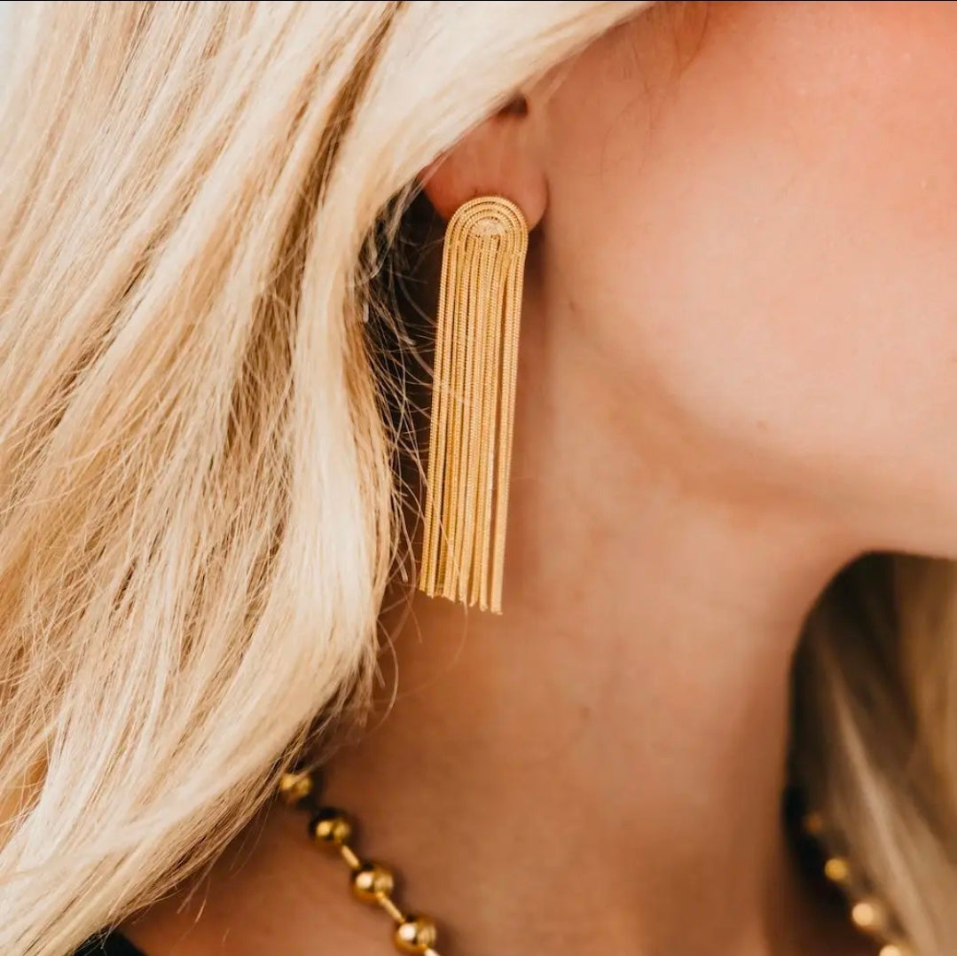 Tassel Earrings- Waterproof Gold / Silver