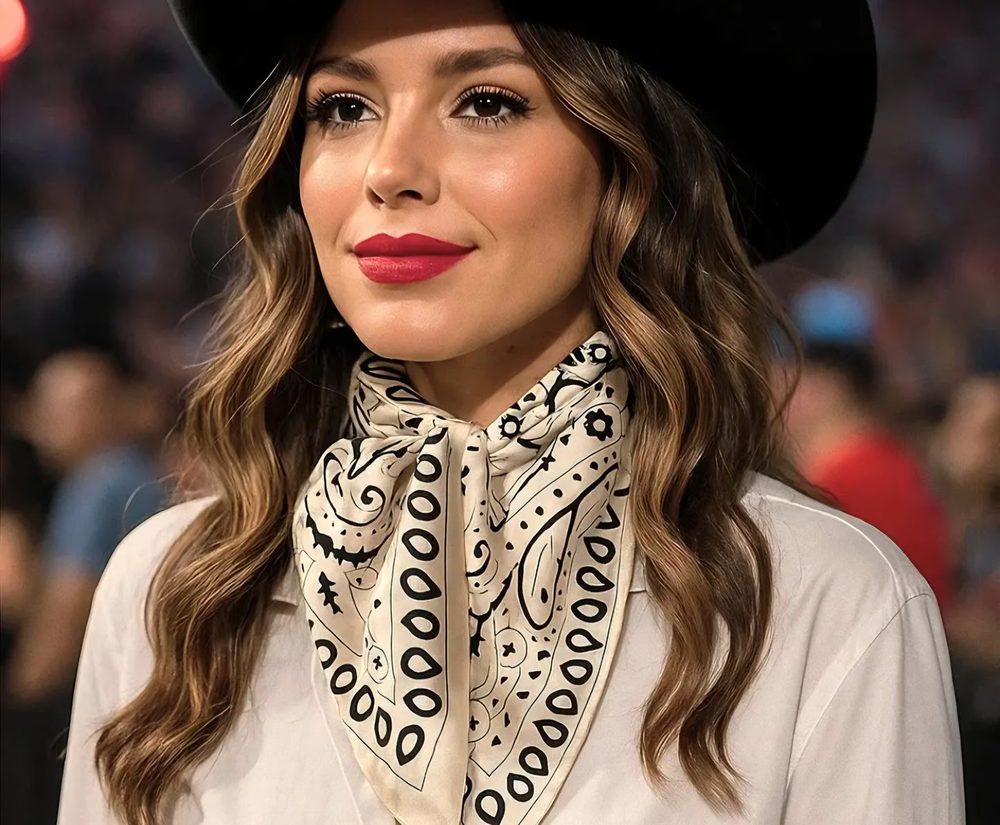 Cream & Black Paisley Wild Raq/Scarf