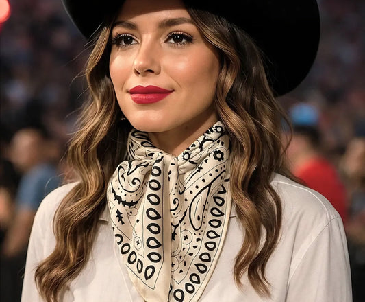 Cream & Black Paisley Wild Raq/Scarf