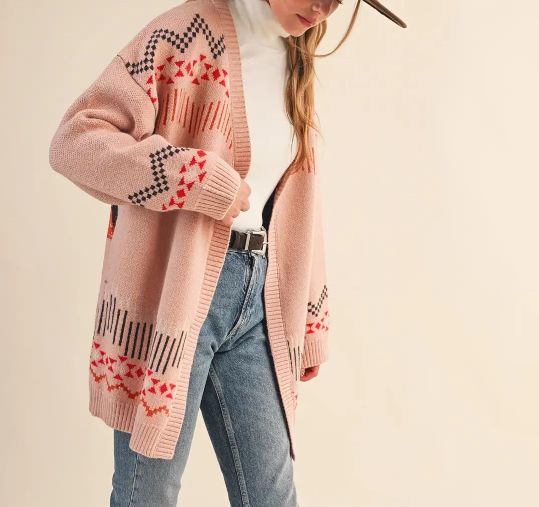 Western Horse Sweater Cardigan