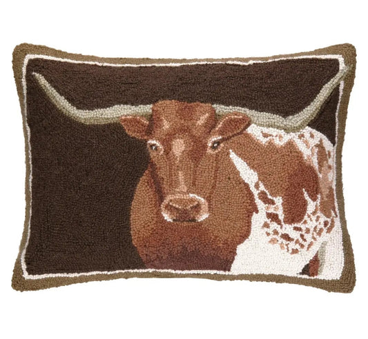 Longhorn Hook Pillow - Mary Lake Thompson