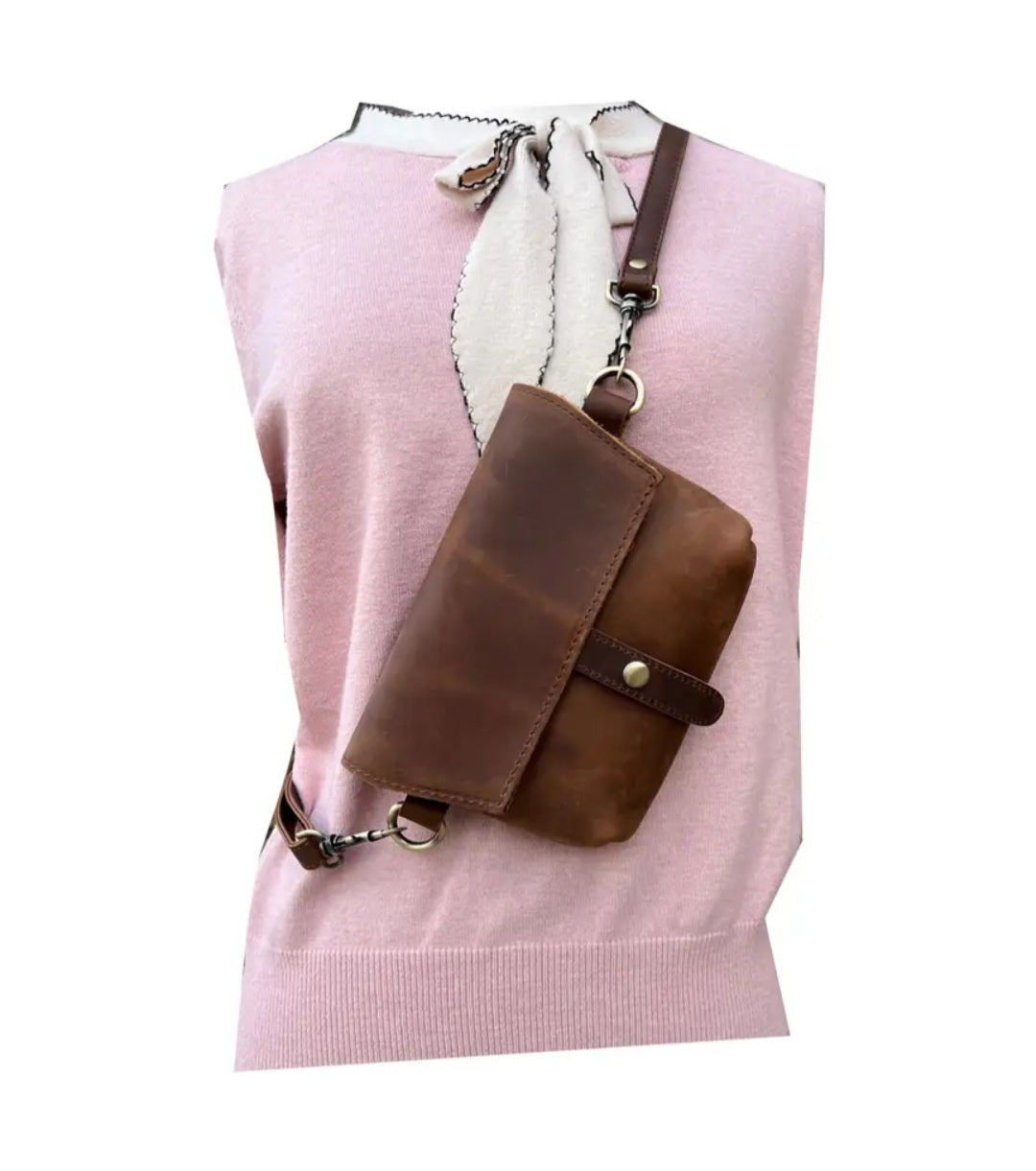 Crazy Horse Genuine Leather Crossbody
