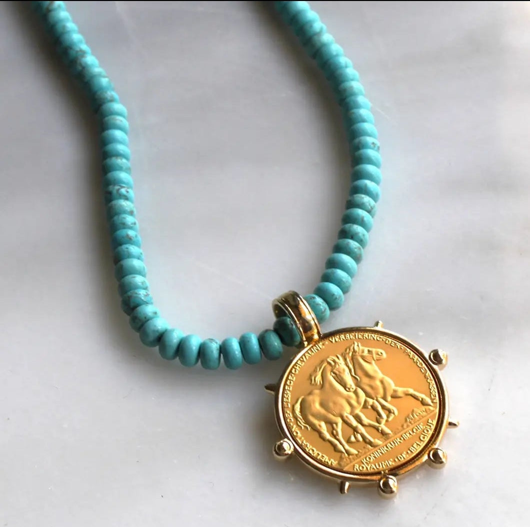 Desert Rider Turquoise Beaded
Necklace