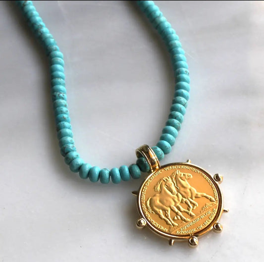 Desert Rider Turquoise Beaded
Necklace
