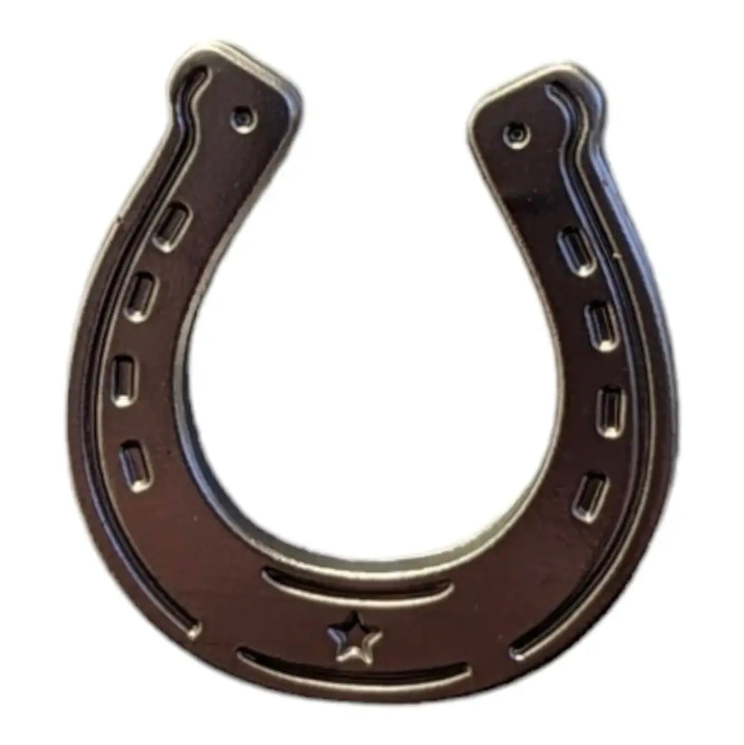Sturdy Magnetic Horse Shoe Pin - Style Horse Shoe or Longhorn
