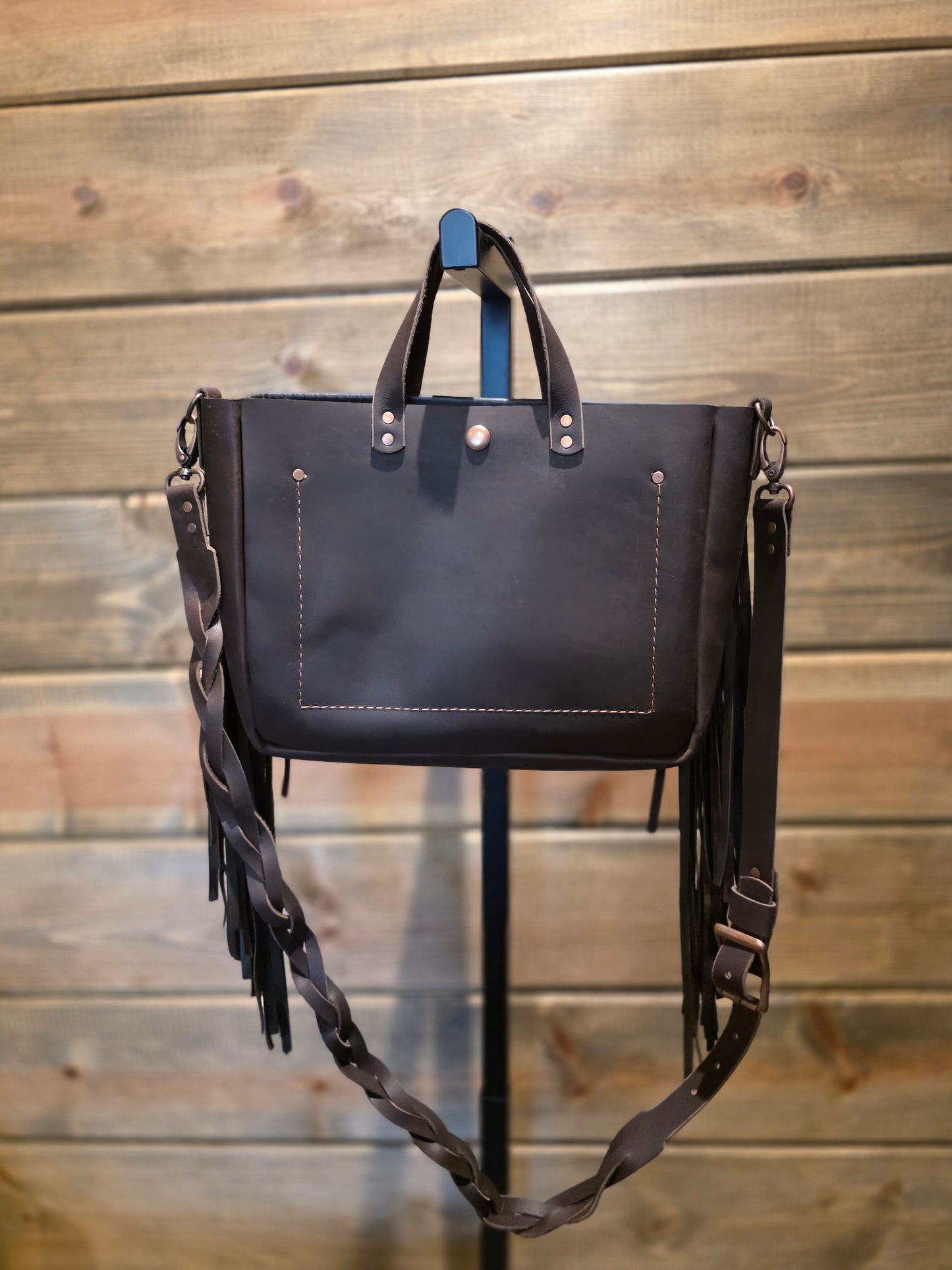 Western Cowhide Fringe Purse
