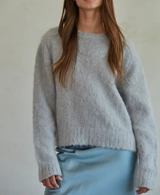 Knit Sweater Crew Neck Pullover