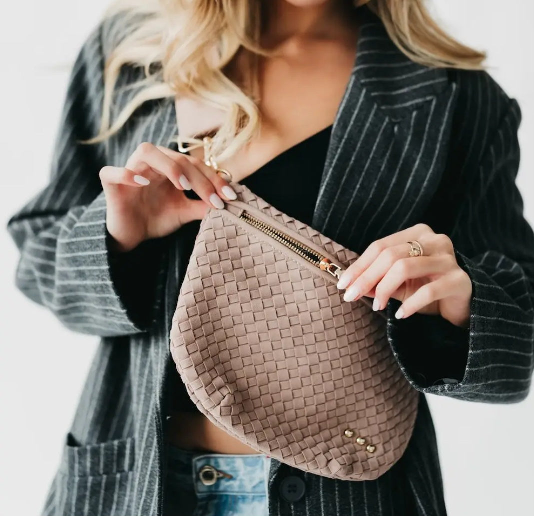 Suede Westlyn Woven Bum Bag
