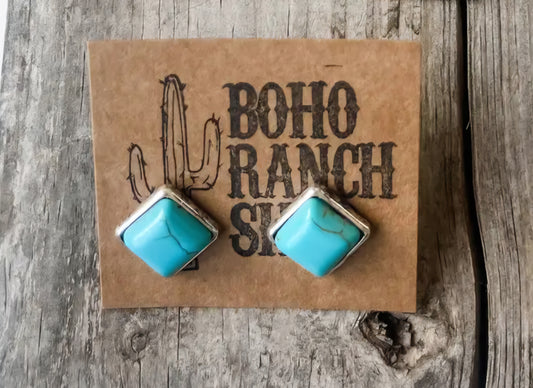 Western Turquoise Stud Earrings