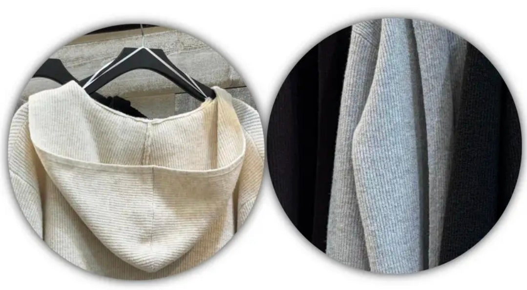 Knit Open Hoodie Cardigan