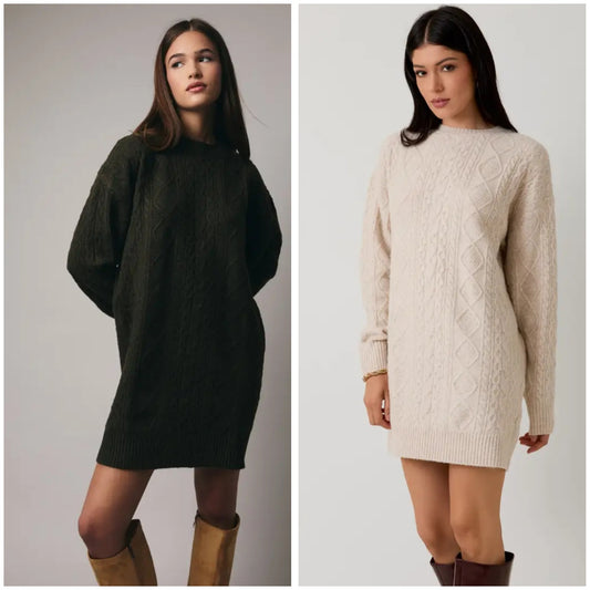 Cable Sweater Dress