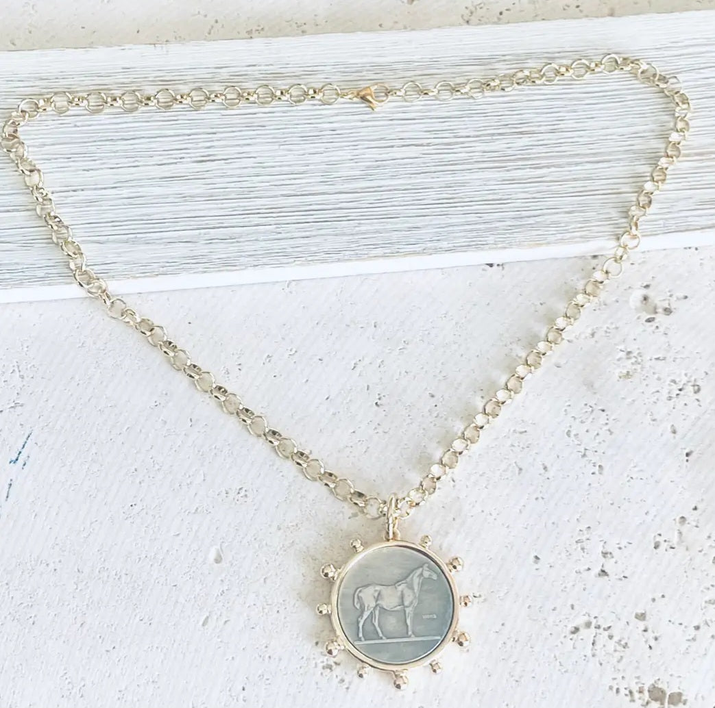 Horse Coin Necklace