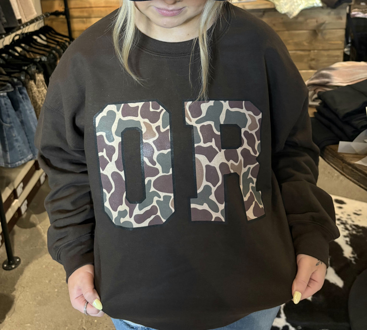 Duck Camo "OR" Graphic Crewneck