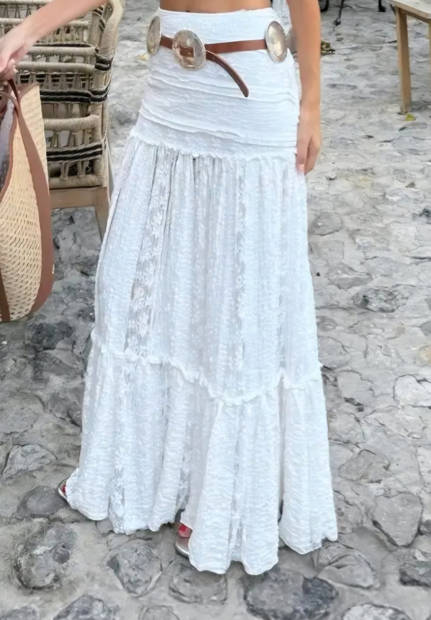 White Lace Maxi Skirt