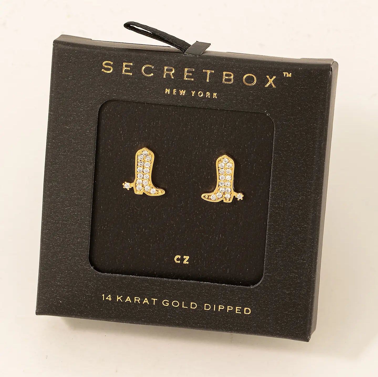 Studded Cowboy Boot Earrings