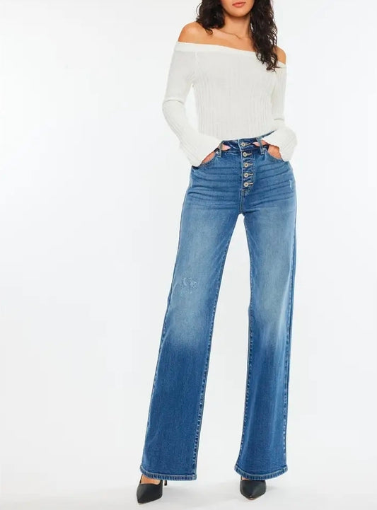 Kan Can High Rise 90'S Flare Jeans
