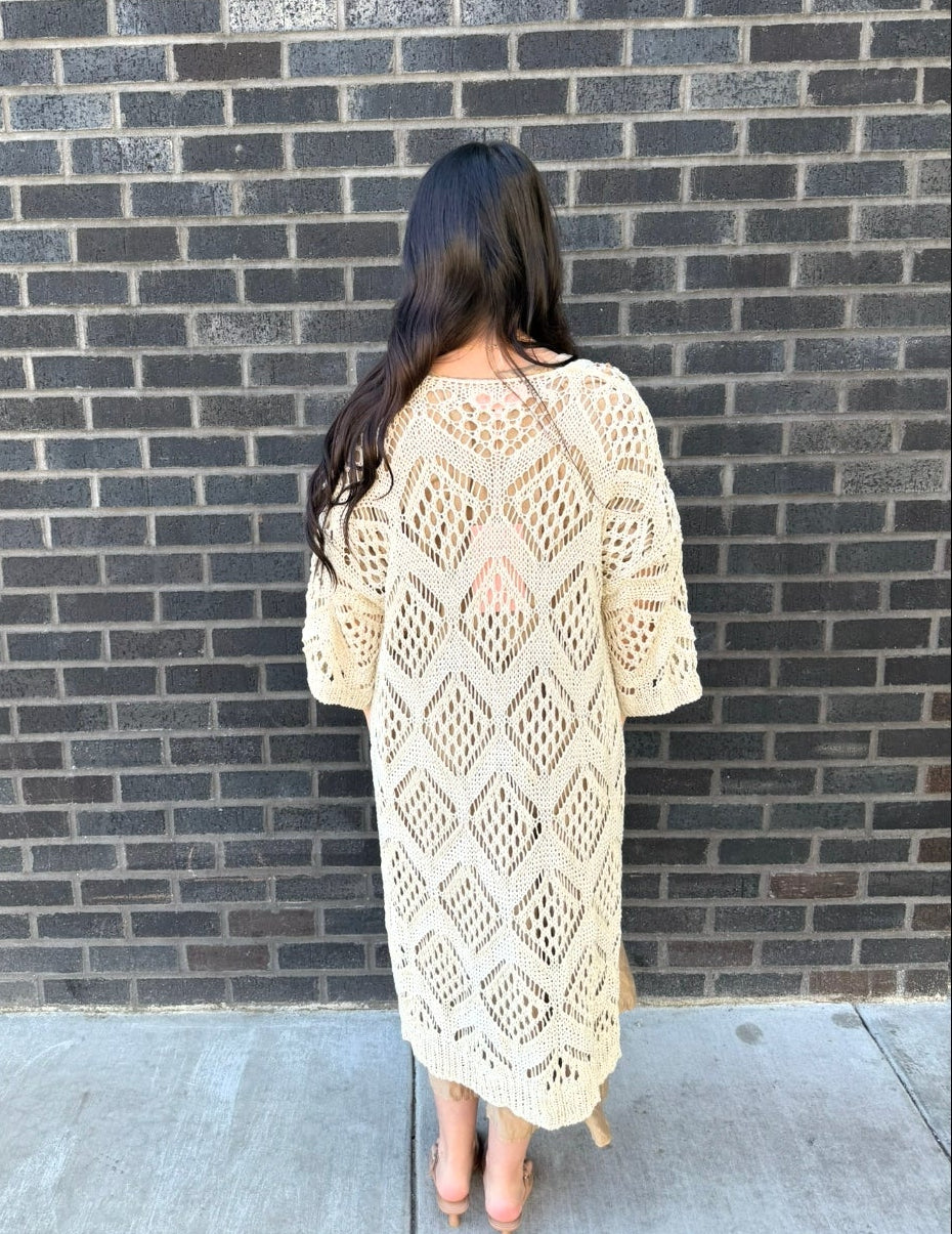 Scandal Italy Open Knit Duster