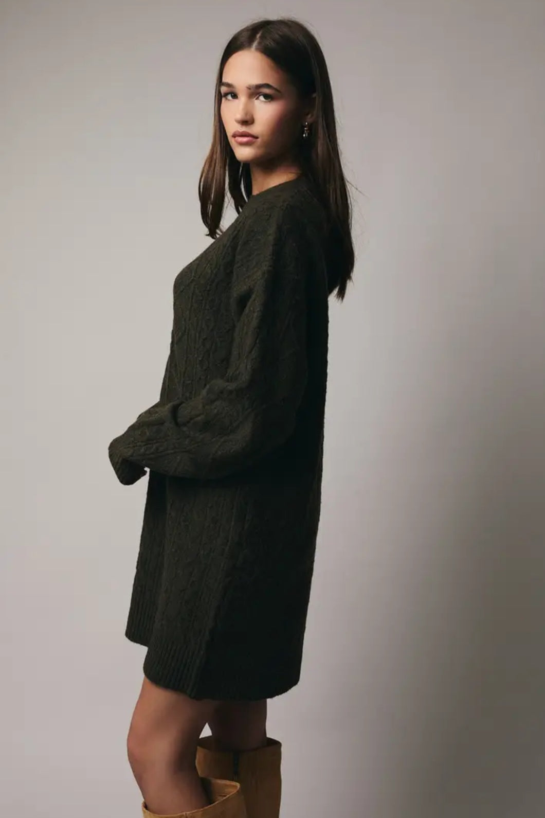 Cable Sweater Dress