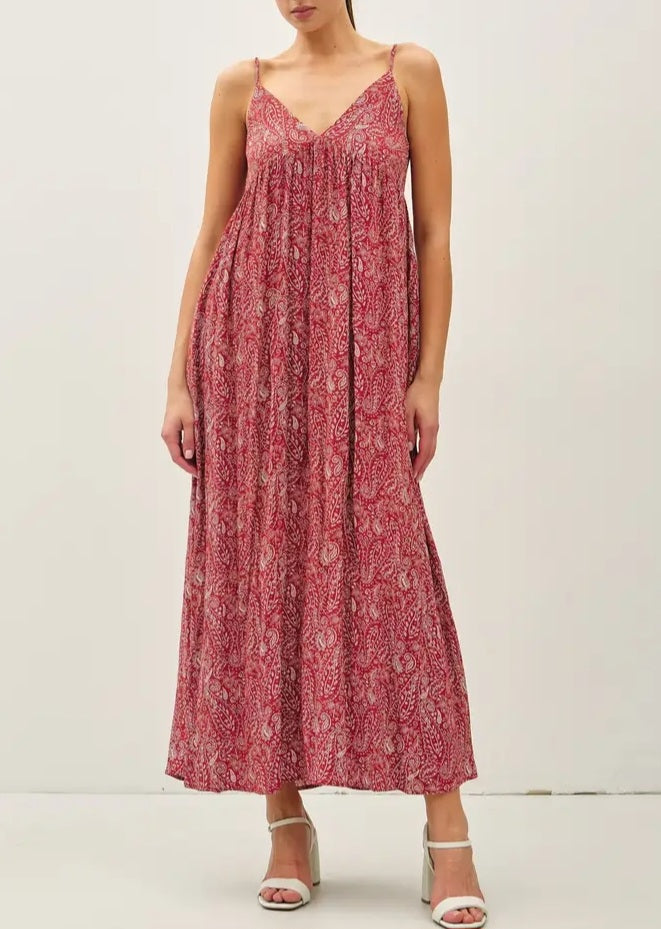 Paisley Print Maxi Dress