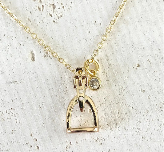 Horse Stirrup Necklace Gold/Silver