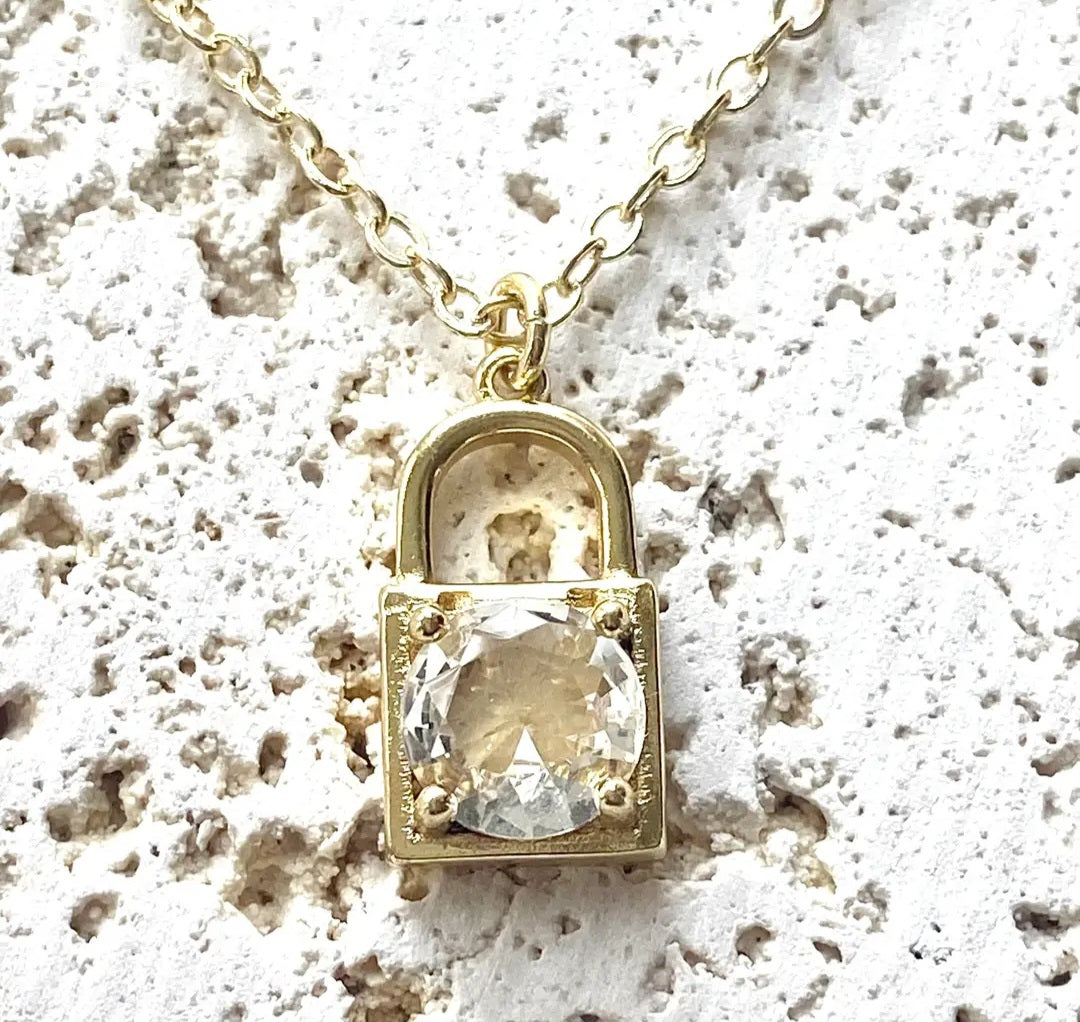Lock Crystal Necklace
