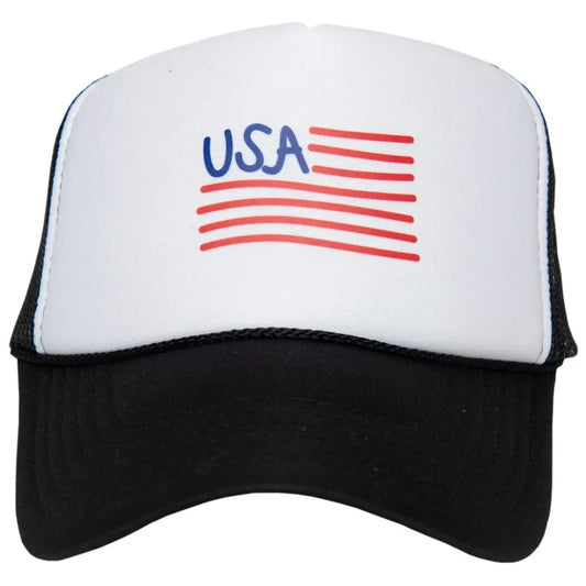 USA Flag Illustraton Foam Trucker Hat