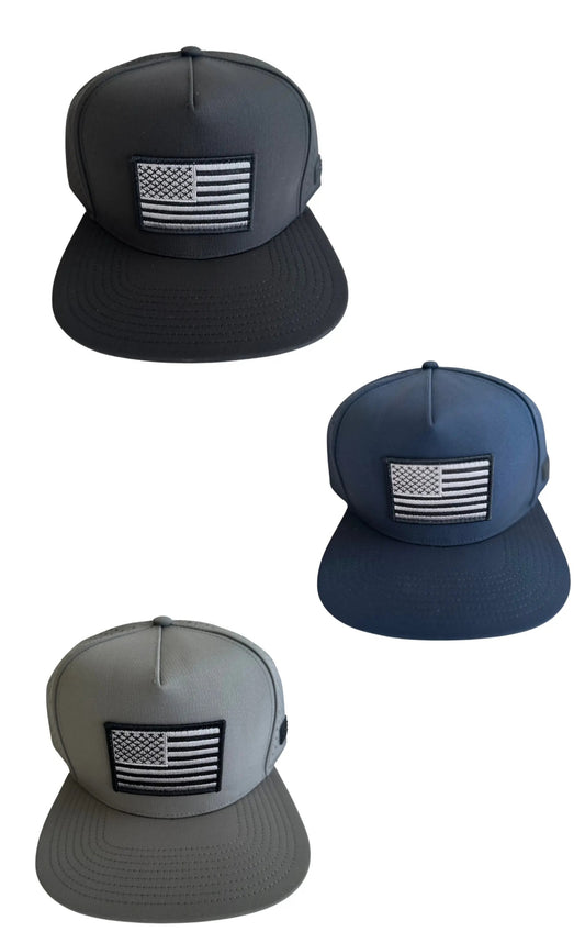 American Flag Water Resistant   Mesh Tech Trucker Hat