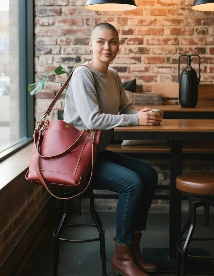 Turid Leather Purse in Oro Portage