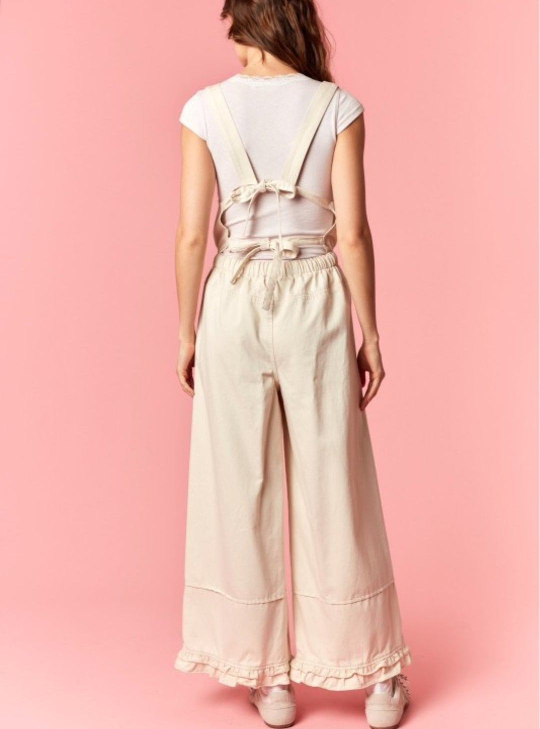 Open Back Bow Tie & Wide Fit Jumpsuit