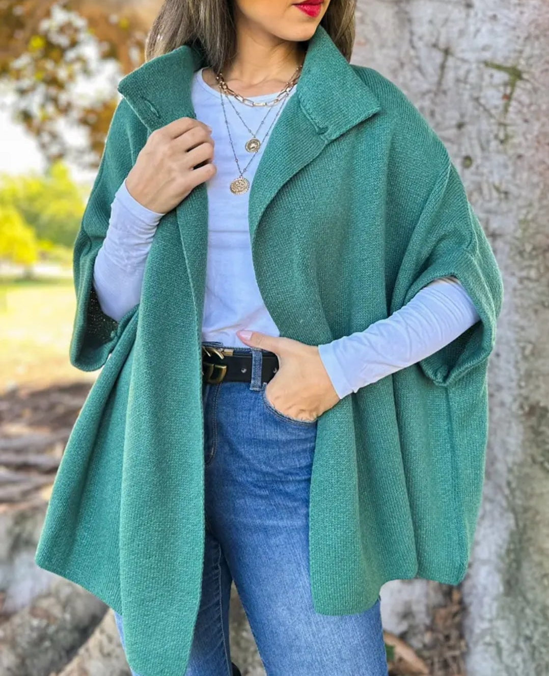 Forrest Green Knitted Cardigan
