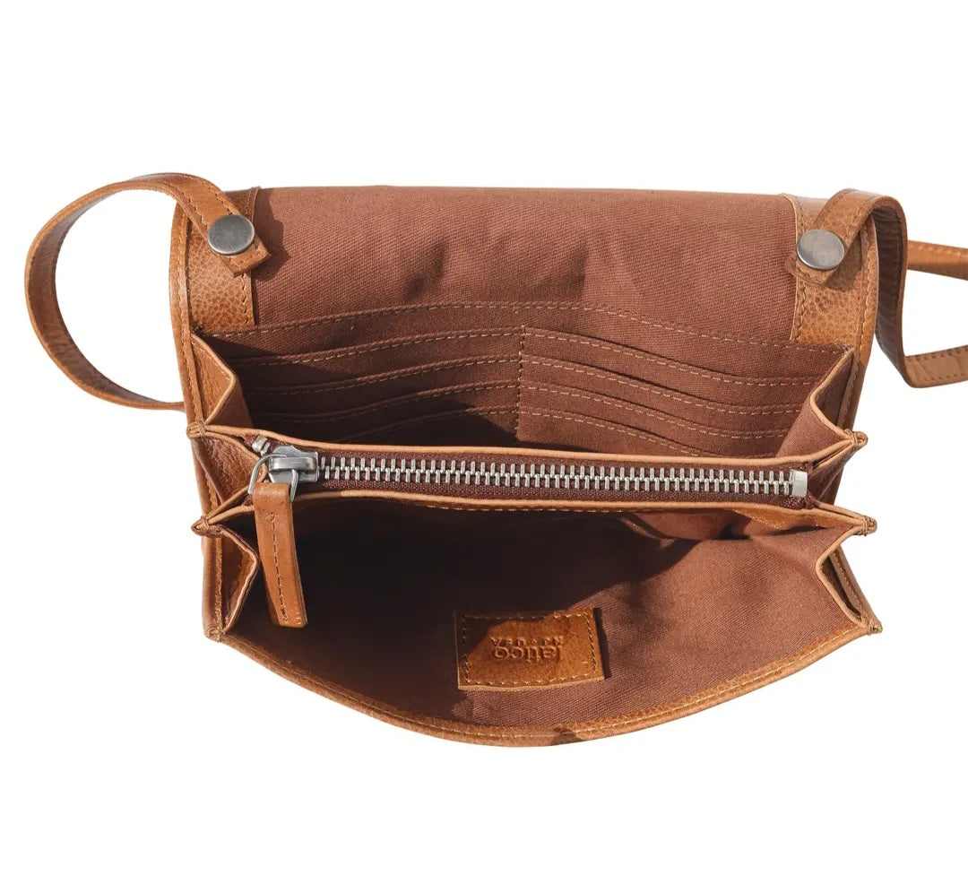 Edda Handcrafted Leather Wallet, Crossbody Bags By Latico