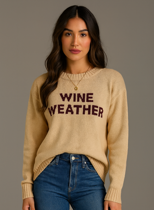 Knit Sweater "Wine Weather"