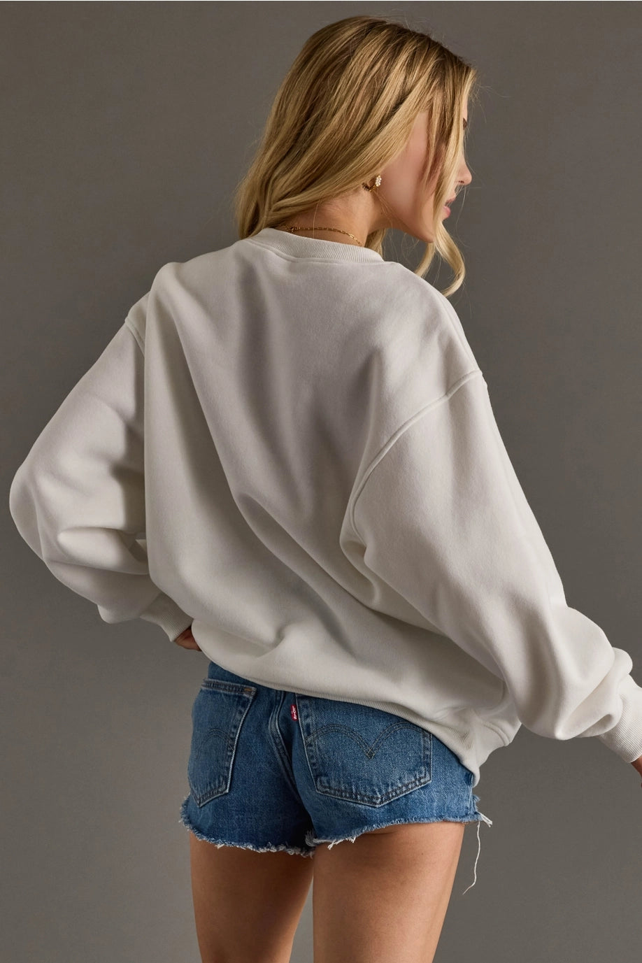 White "USA and Flag" Sweatshirt